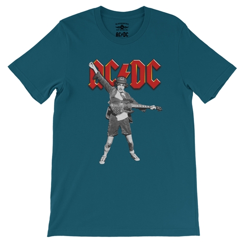 Graphic AC/DC T-Shirt - Lightweight Vintage Style - vintagedeepteal