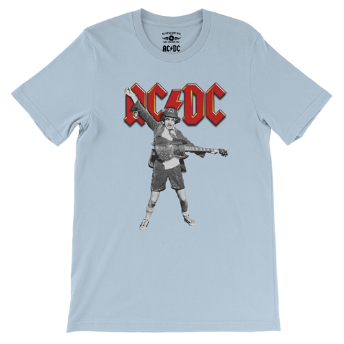 Graphic AC/DC T-Shirt - Lightweight Vintage Style - vintagethrowbackblue