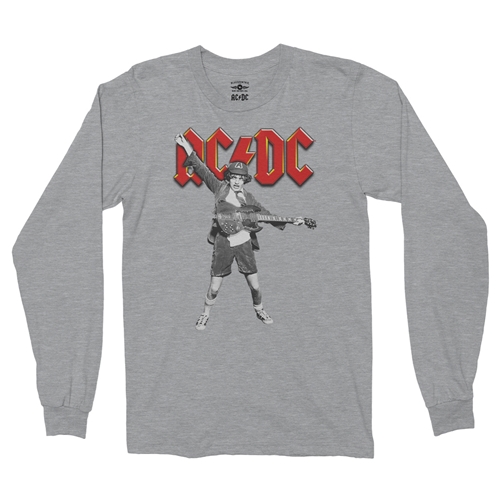 Graphic AC/DC Long Sleeve T-Shirt - longsleeveathleticheather
