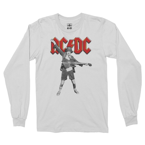 Graphic AC/DC Long Sleeve T-Shirt - longsleevewhite