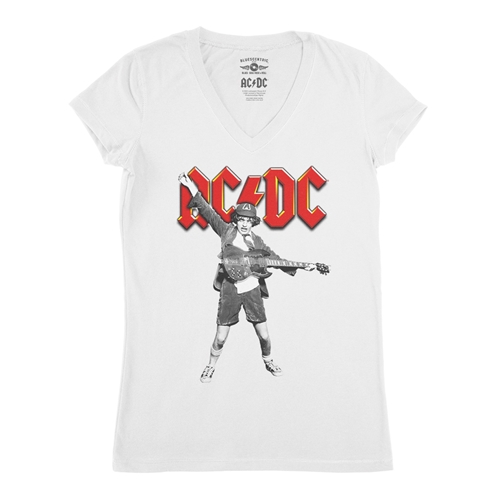 Graphic AC/DC V-Neck T Shirt - Women