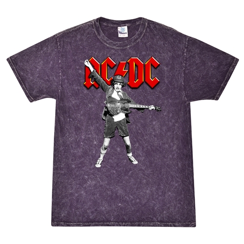 Graphic AC/DC T-Shirt - Purple Mineral Wash