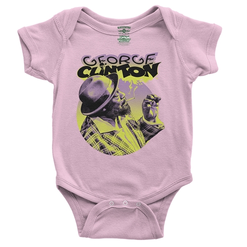 George Clinton Smoke Baby Onesie - babypink