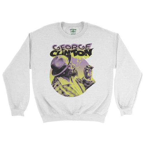 George Clinton Smoke Crewneck Sweatshirt - white