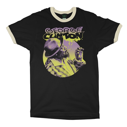 George Clinton Smoke Ringer T-Shirt - ringerblackcreamtrim