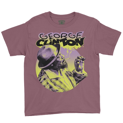 George Clinton Smoke Youth T-Shirt - Lightweight Vintage Children & Toddlers - youthheathermaroon