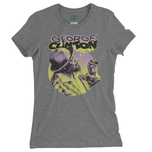 George Clinton Smoke Ladies T Shirt - Relaxed Fit - ladiesdeepheather