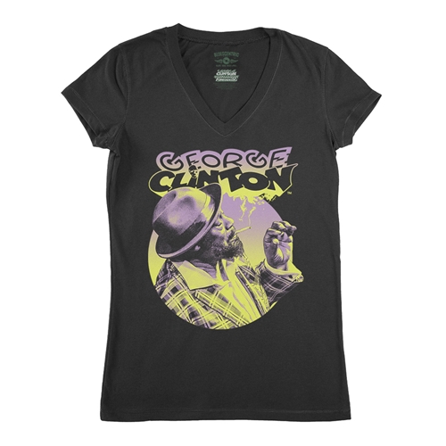 George Clinton Smoke V-Neck T Shirt - Women