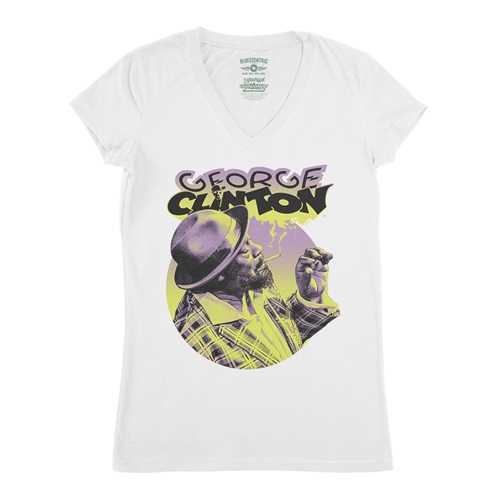 George Clinton Smoke V-Neck T Shirt - Women