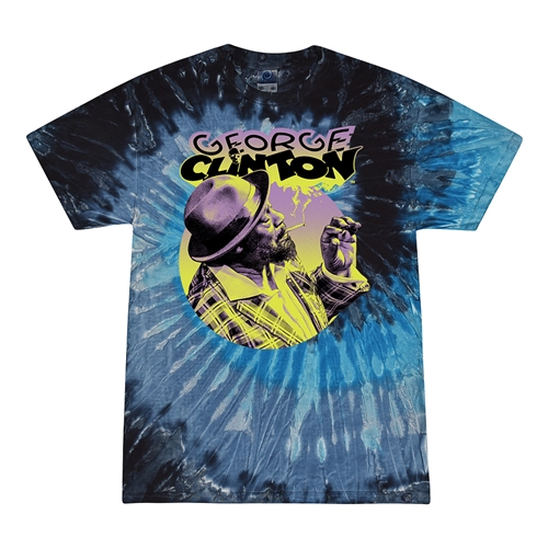 George Clinton Smoke Tie-Dye T-Shirt - Blue