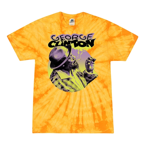 George Clinton Smoke Tie-Dye T-Shirt - Yellow