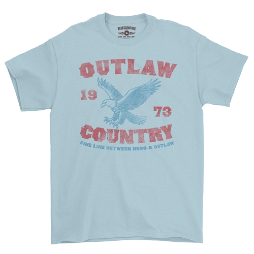 Outlaw Country 1973 T-Shirt - Classic Heavy Cotton - classiclightblue