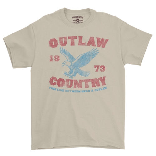 Outlaw Country 1973 T-Shirt - Classic Heavy Cotton - classicsand