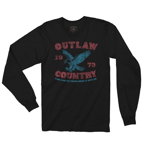 Outlaw Country 1973 Long Sleeve T-Shirt - longsleeveblack