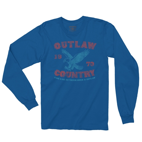 Outlaw Country 1973 Long Sleeve T-Shirt - longsleeveblue