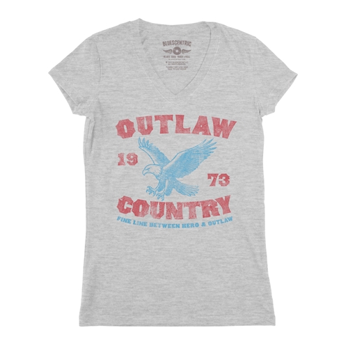 Outlaw Country 1973 V-Neck T Shirt - Women