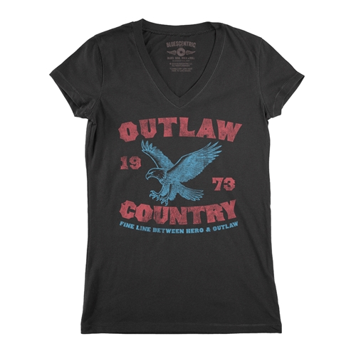 Outlaw Country 1973 V-Neck T Shirt - Women