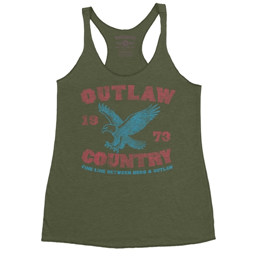 Outlaw Country 1973 Racerback Tank - Women