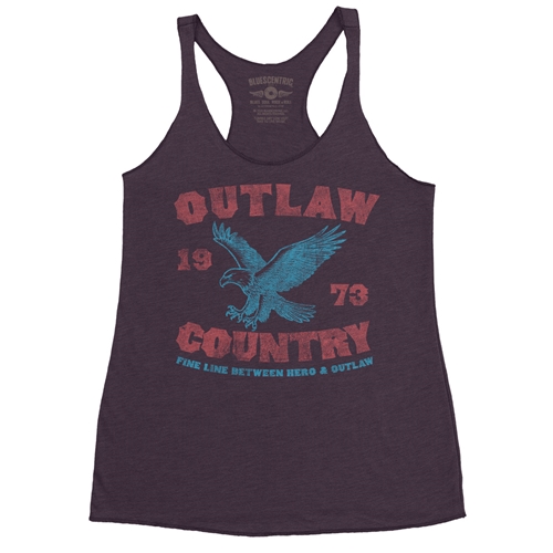Outlaw Country 1973 Racerback Tank - Women
