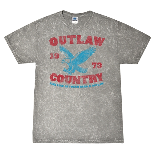 Outlaw Country 1973 T-Shirt - Gray Mineral Wash