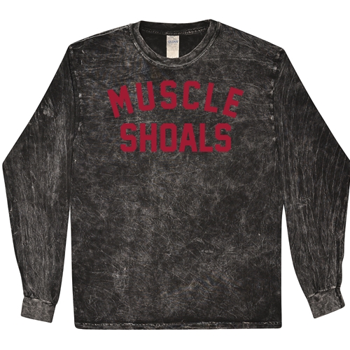 Muscle Shoals Long Sleeve T-Shirt - Black Mineral Wash