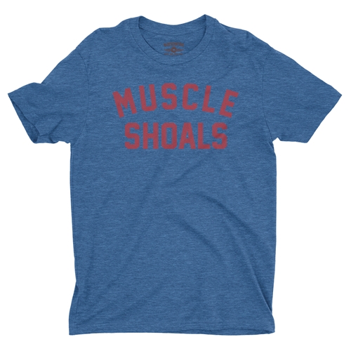Muscle Shoals T-Shirt - Lightweight Vintage Style - vintageheatherroyalblue