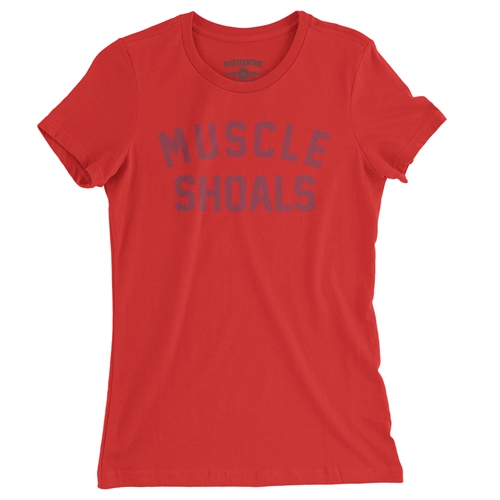 Muscle Shoals Ladies T Shirt - Relaxed Fit - ladiesred