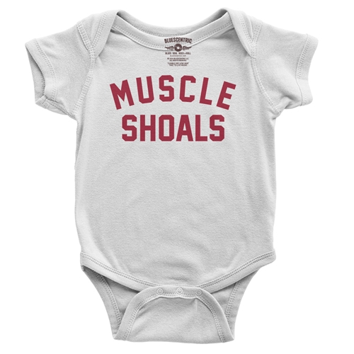 Muscle Shoals Baby Onesie - white