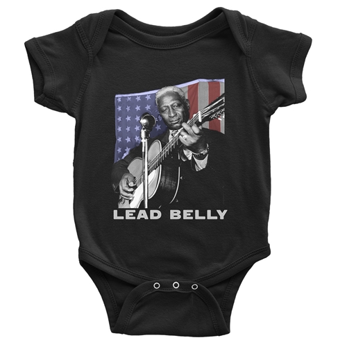 Patriotic Lead Belly Baby Onesie - babyblack