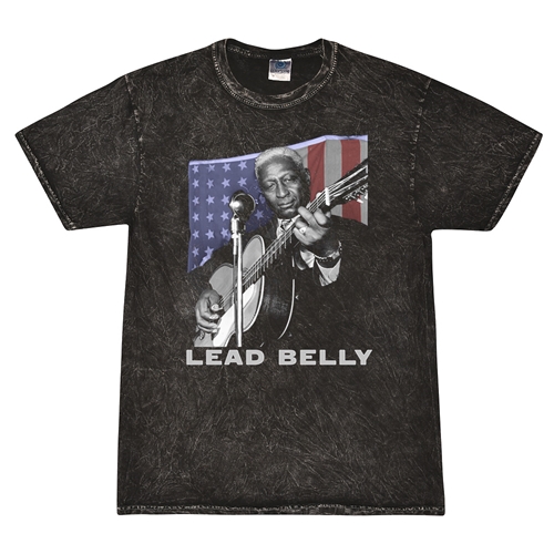 Patriotic Lead Belly Long Sleeve T-Shirt - Black Mineral Wash
