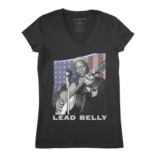 Patriotic Lead Belly V-Neck T Shirt - Women