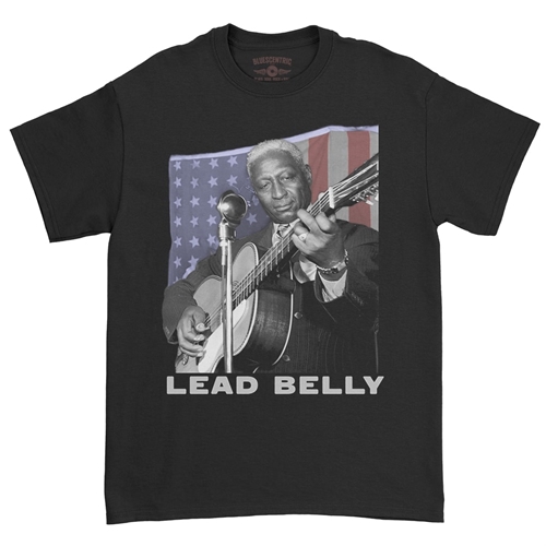 Patriotic Lead Belly T-Shirt - Classic Heavy Cotton - classicblack