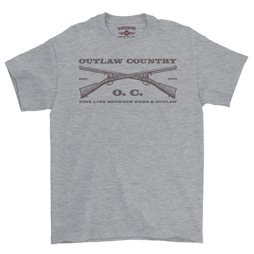 Outlaw Country Grunt T-Shirt - Classic Heavy Cotton - classicathleticheather