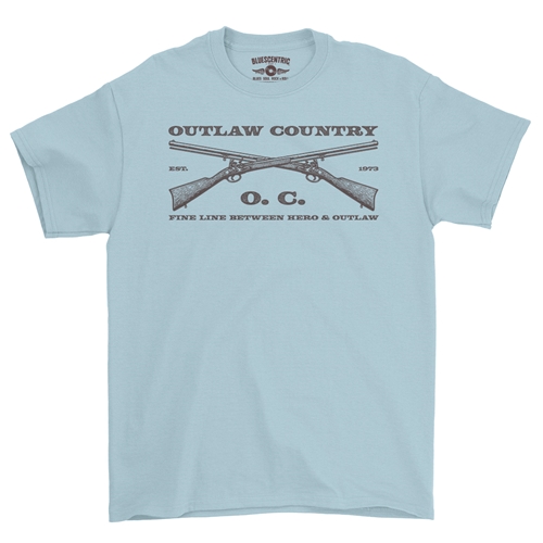 Outlaw Country Grunt T-Shirt - Classic Heavy Cotton - classiclightblue