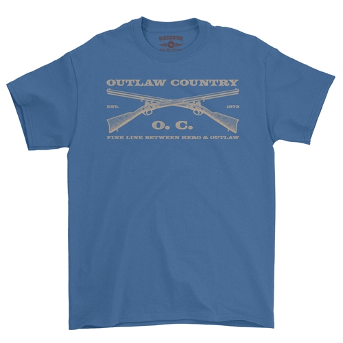 Outlaw Country Grunt T-Shirt - Classic Heavy Cotton - classicroyalblue