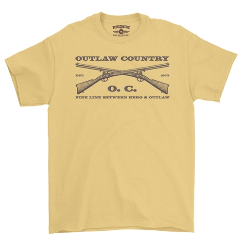 Outlaw Country Grunt T-Shirt - Classic Heavy Cotton - classicyellow