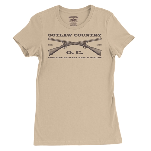 Outlaw Country Grunt Ladies T Shirt - Relaxed Fit - ladiessanddune