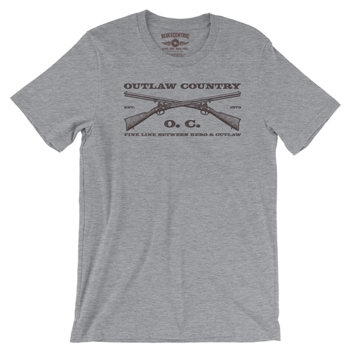 Outlaw Country Grunt T-Shirt - Lightweight Vintage Style - vintageathleticheather