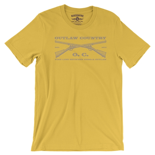 Outlaw Country Grunt T-Shirt - Lightweight Vintage Style - vintagemaizeyellow