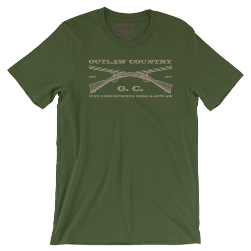Outlaw Country Grunt T-Shirt - Lightweight Vintage Style - vintageolive