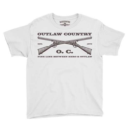 Outlaw Country Grunt Youth T-Shirt - Lightweight Vintage Children & Toddlers - youthwhite