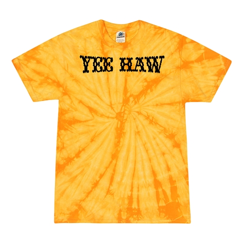Yee Haw Tie-Dye T-Shirt - Yellow