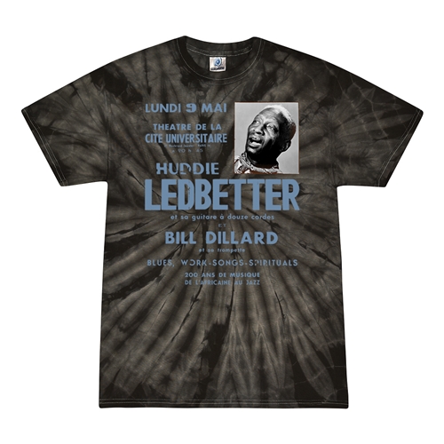 Lead Belly Poster Tie-Dye T-Shirt - Black