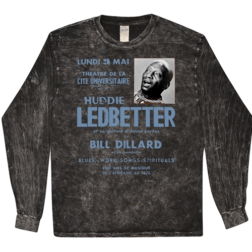 Lead Belly Poster Long Sleeve T-Shirt - Black Mineral Wash