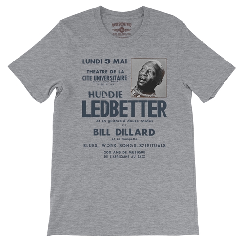 Lead Belly Poster T-Shirt - Lightweight Vintage Style - vintageathleticheather