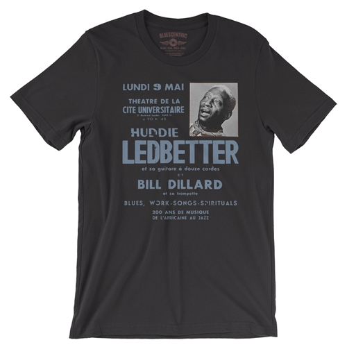 Lead Belly Poster T-Shirt - Lightweight Vintage Style - vintageblack