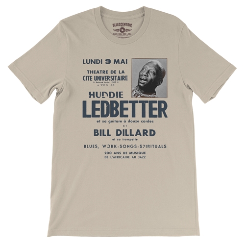 Lead Belly Poster T-Shirt - Lightweight Vintage Style - vintagecream