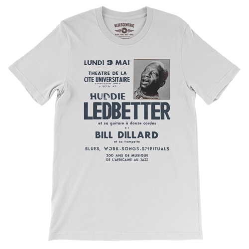 Lead Belly Poster T-Shirt - Lightweight Vintage Style - vintagewhite