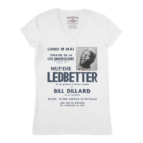 Lead Belly Poster V-Neck T Shirt - Women