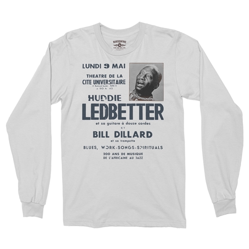 Lead Belly Poster Long Sleeve T-Shirt - longsleevewhite